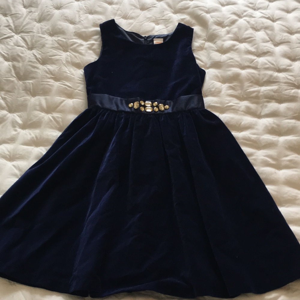 Velvet dress - dark navy blue